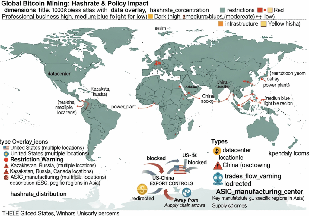 US Nvidia Restrictions Widen: What the China Chip Ban Means for Crypto Mining - GLOBAL HASHRATE DISTRIBUTION MAP