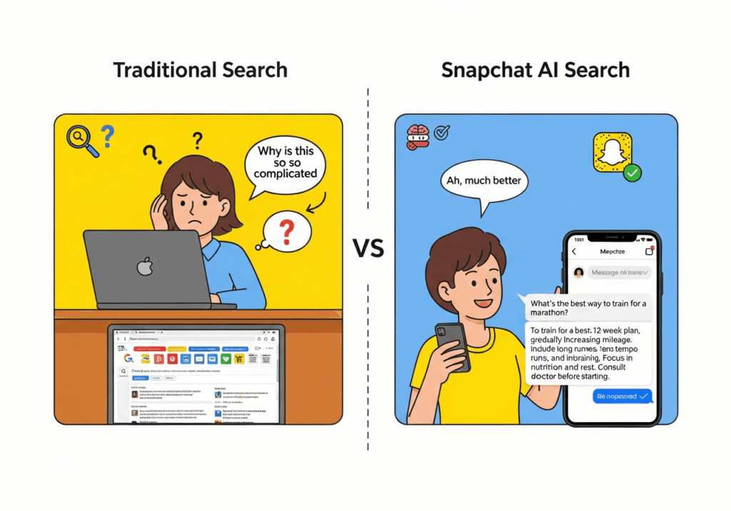Snapchat AI Search & Perplexity Partnership: Social Media AI Integration Trends - Real Time AI Search vs Traditional Social Search